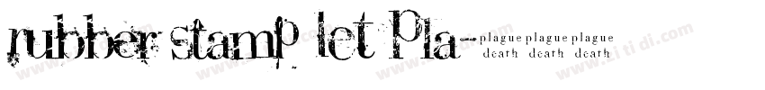 Rubber Stamp LET Pla字体转换
